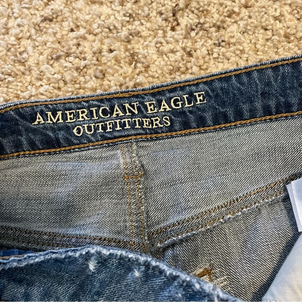 American Eagle Distressed Button Fly Raw hem mini skirt 6 - Picture 10 of 11